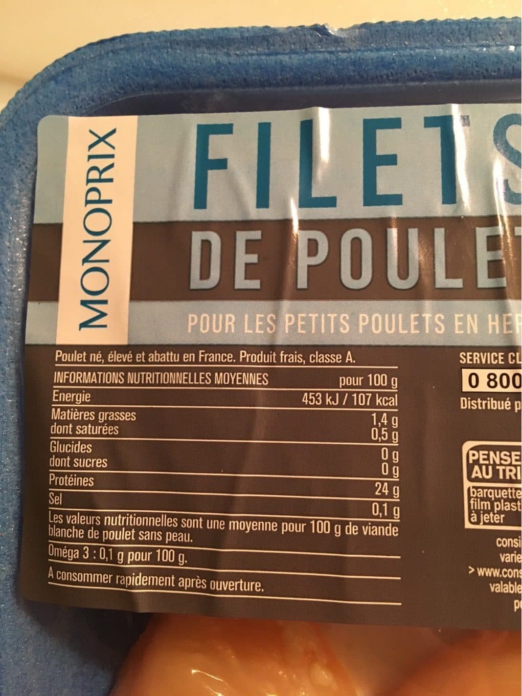 Monoprix Filets de poulet packshot