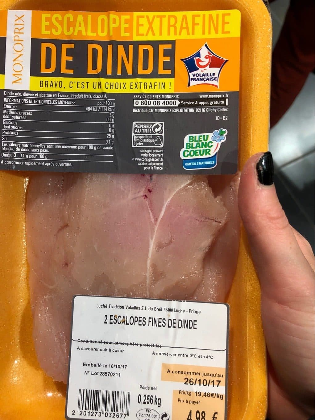 Monoprix Escalope de dinde packshot