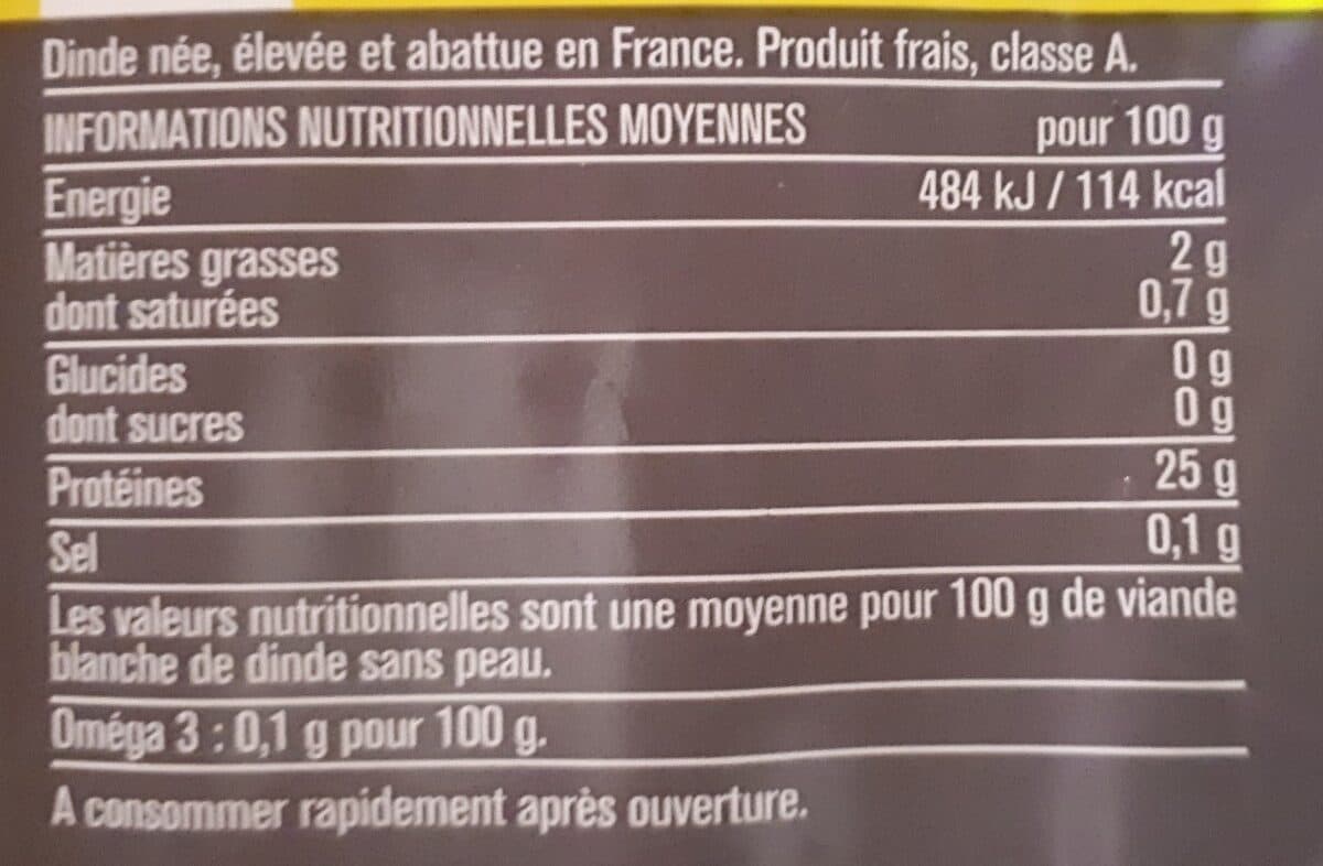 Open Food Facts Escalopes fines de dinde packshot