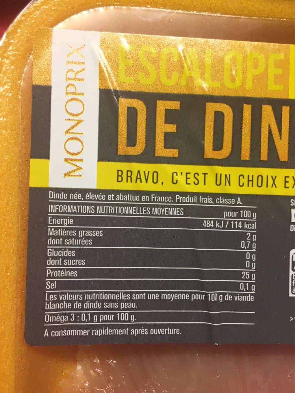 Monoprix Escalope extrafine de dinde packshot