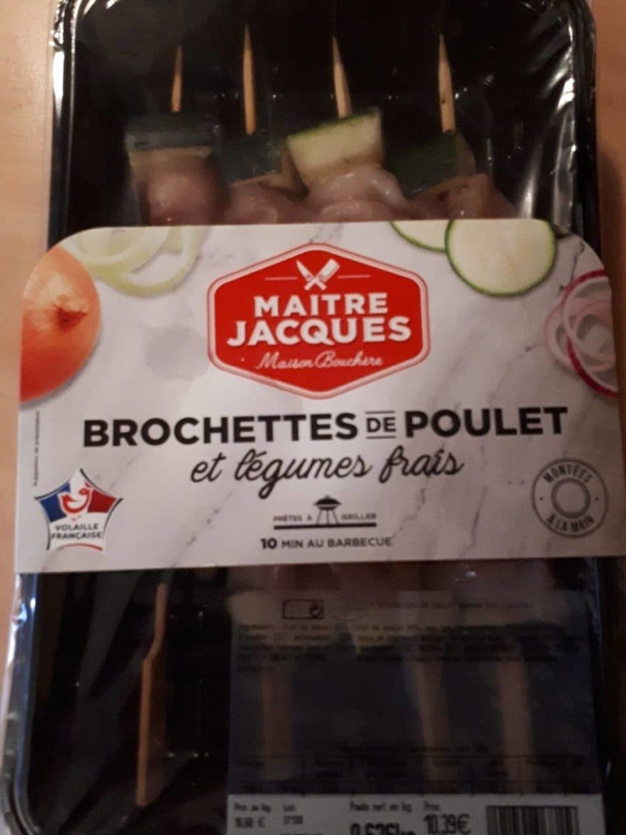 Maître Jacques Brochettes poulet et légumes packshot