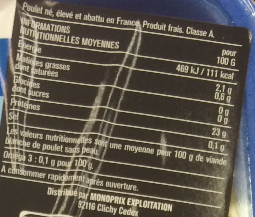 Monoprix Escalopes extrafines de poulet packshot