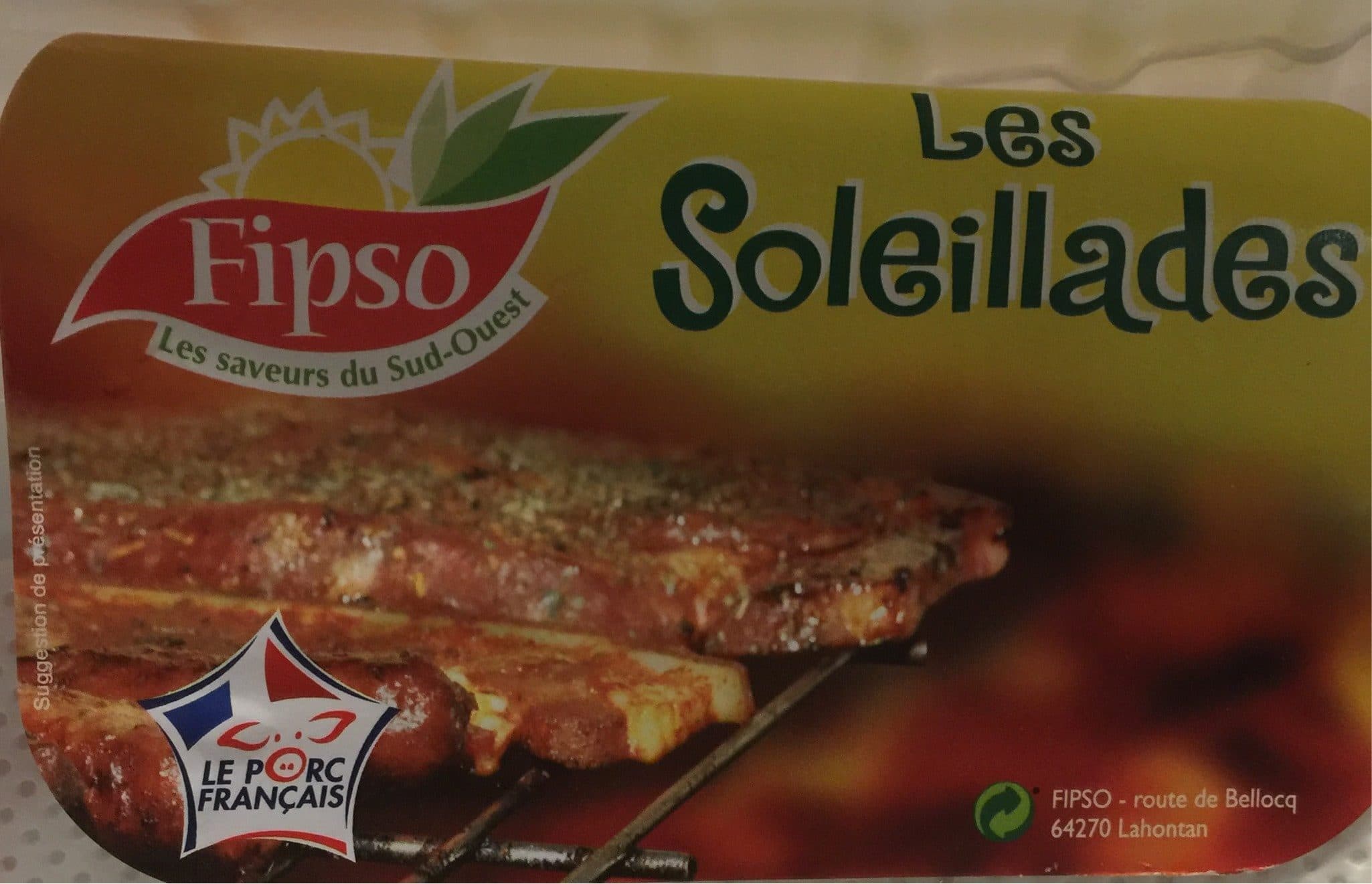 Fipso Les Soleillades Chipolatas piment d'espelette packshot