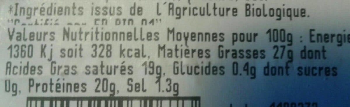 Open Food Facts Reblochon bio packshot