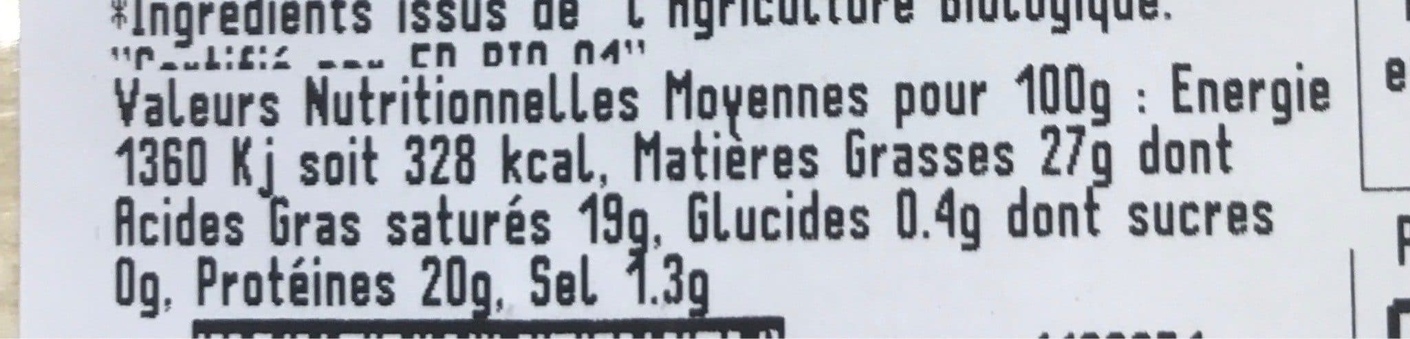 Open Food Facts Reblochon fruitier bio packshot