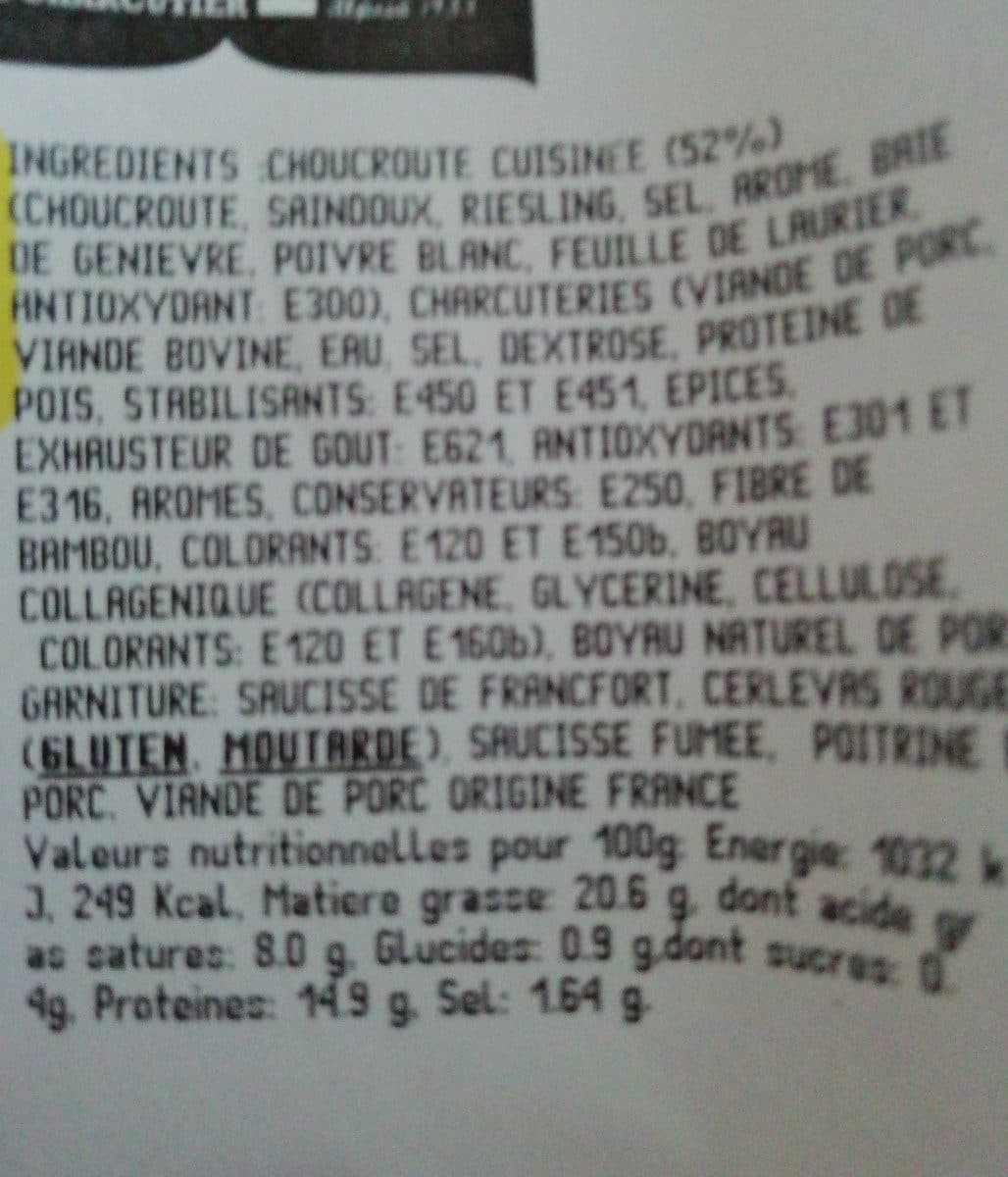 Open Food Facts Choucroute garnie packshot