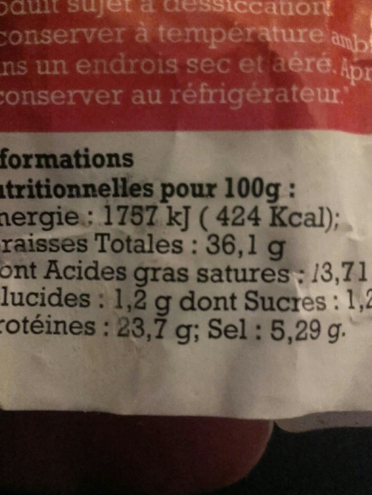Open Food Facts Saucisson pur porc packshot