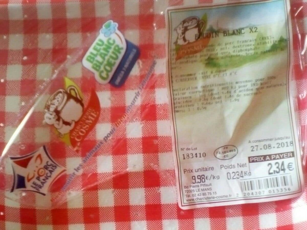Open Food Facts Boudin blanc packshot