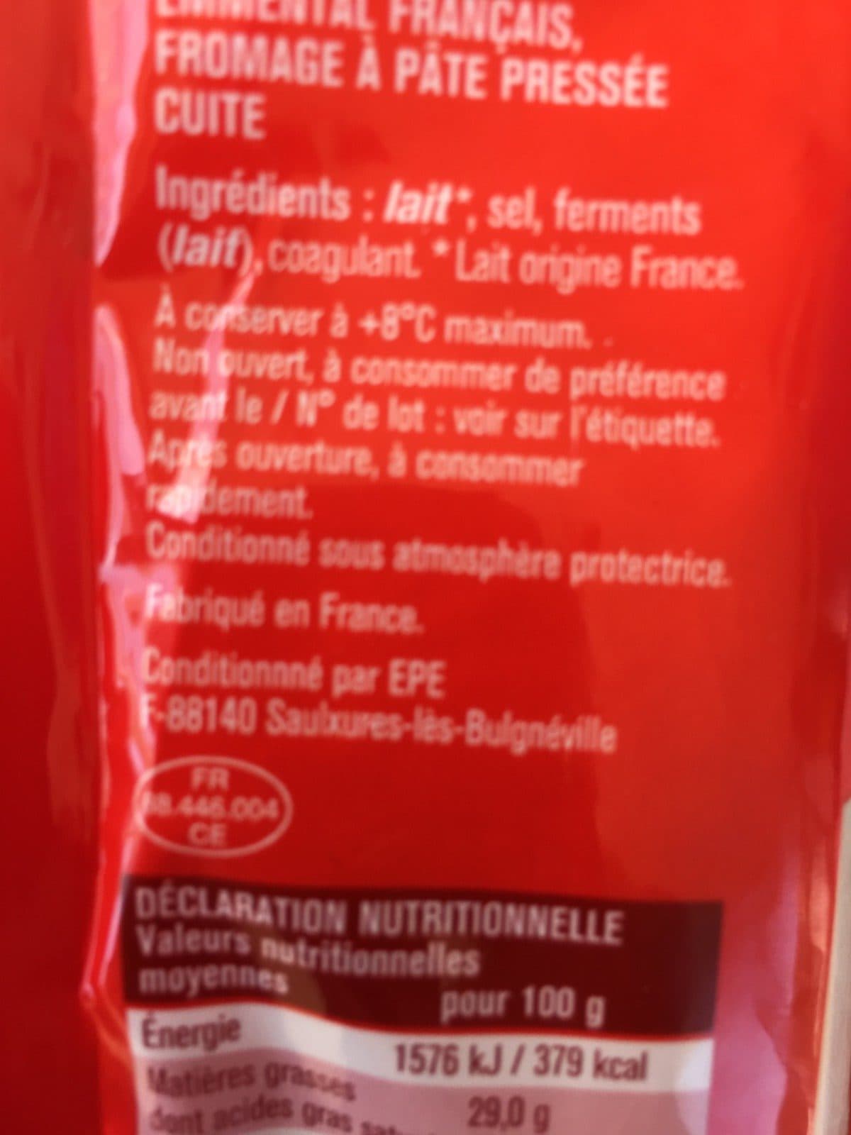 Etoile d'or Emmental français packshot