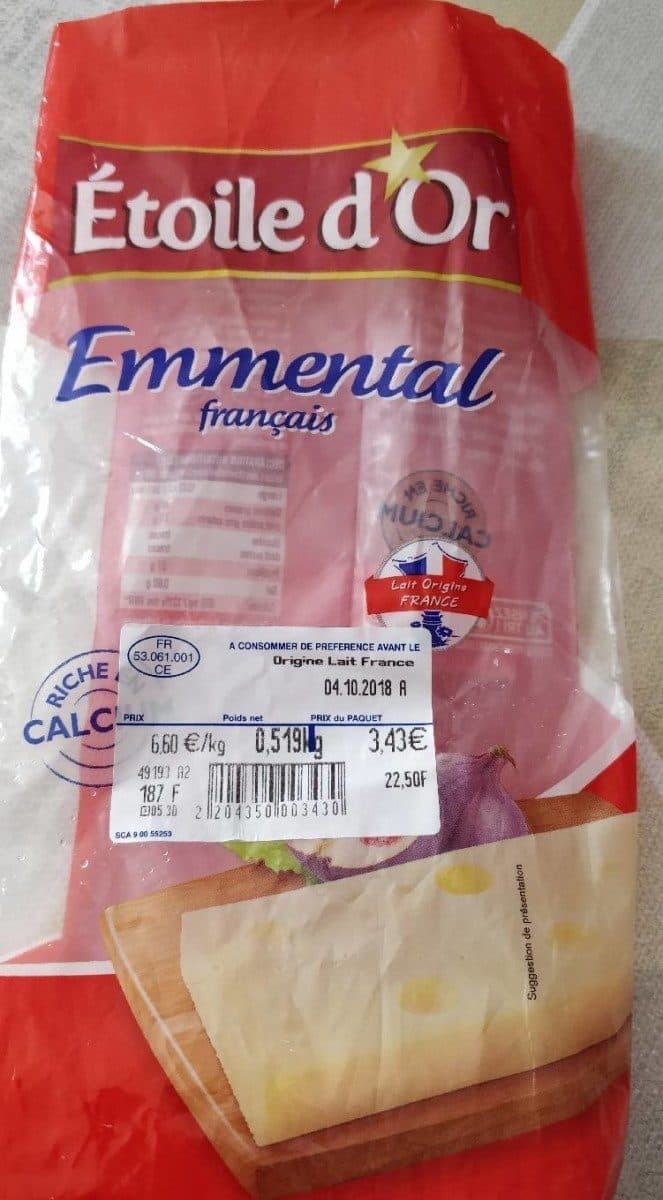 Etoile d'Or Emmental français packshot