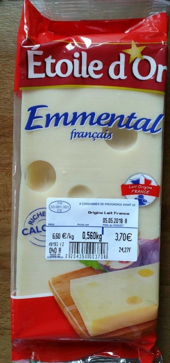 Etoile d'Or Emmental français packshot