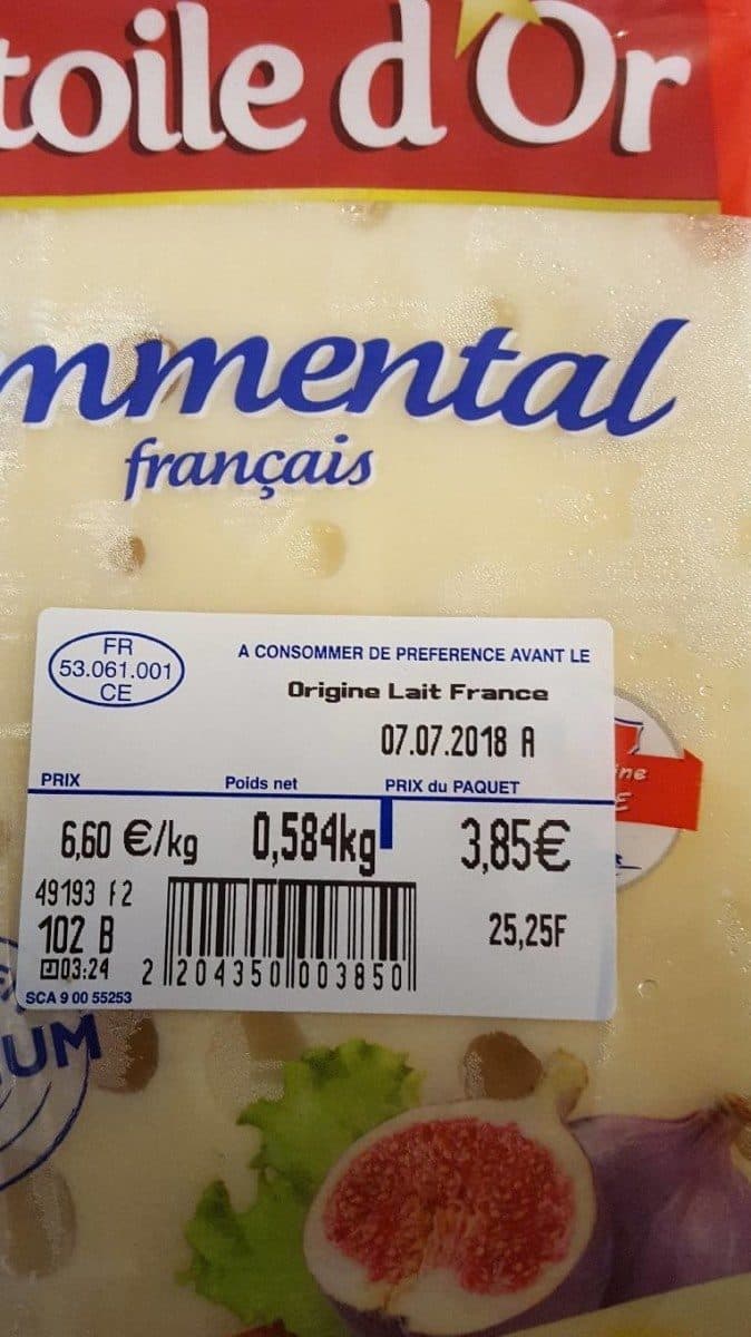 Etoile d'Or Emmental packshot