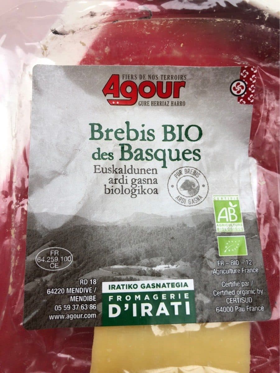 Open Food Facts Brebis bio des basques packshot