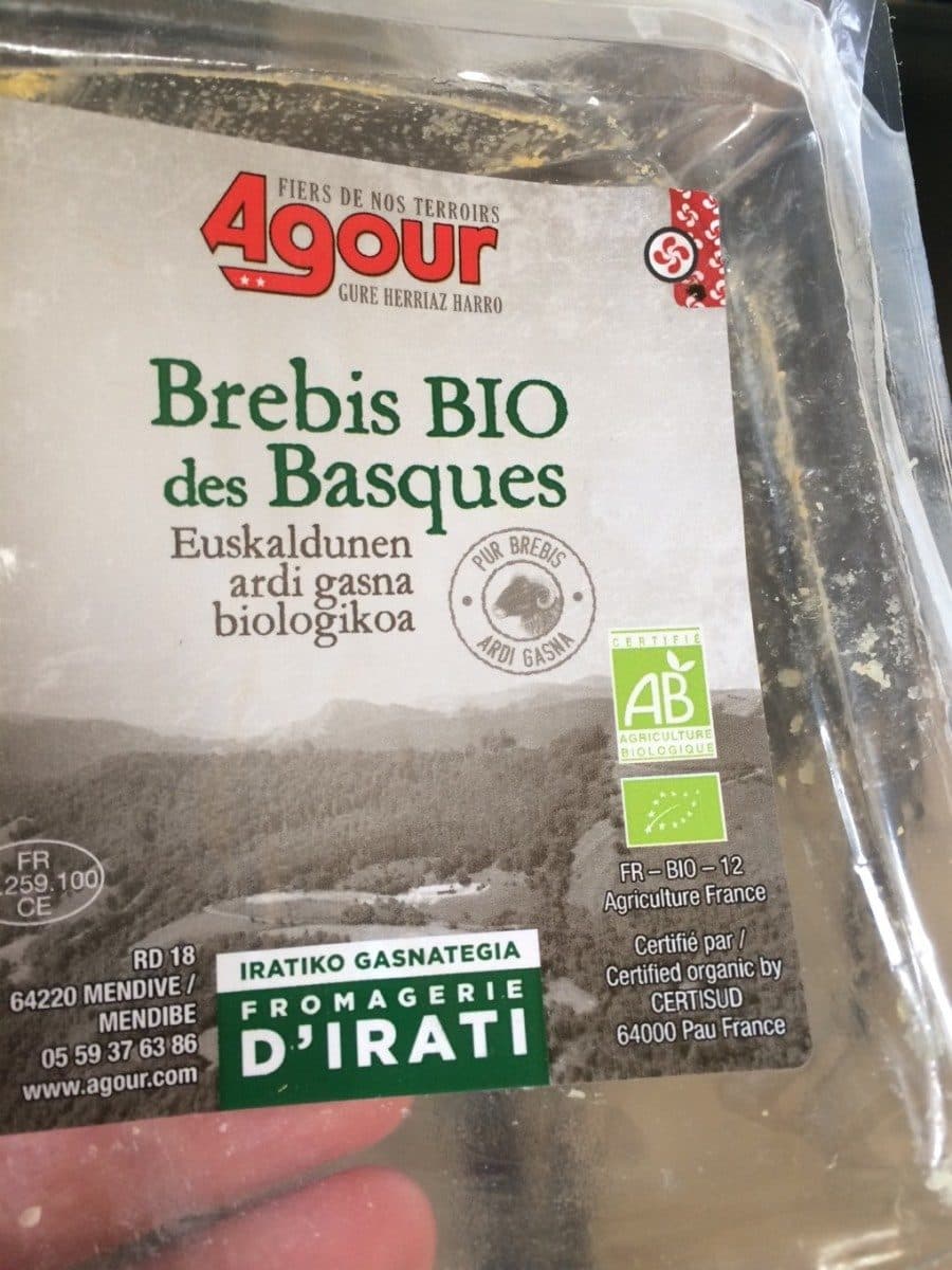 Open Food Facts Brebis bio des basques packshot