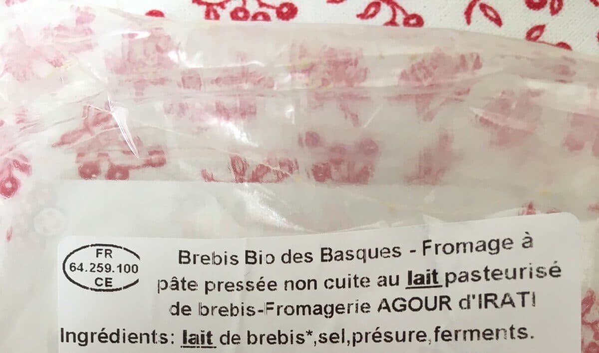 Open Food Facts Brebis bio des Basques packshot