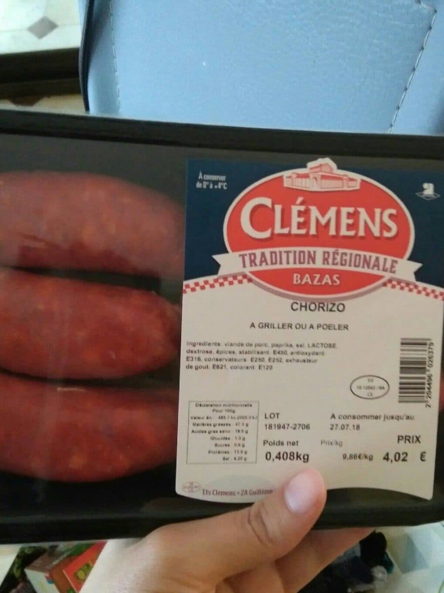 Open Food Facts Chorizo a griller ou a poeler packshot