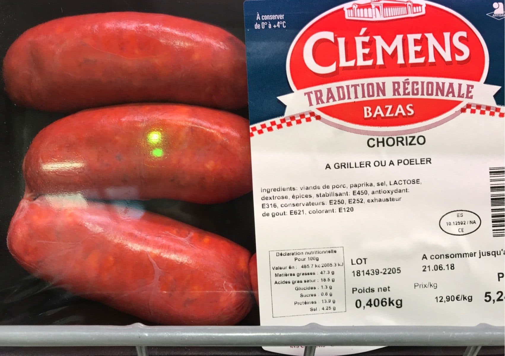Open Food Facts Chorizo à griller packshot