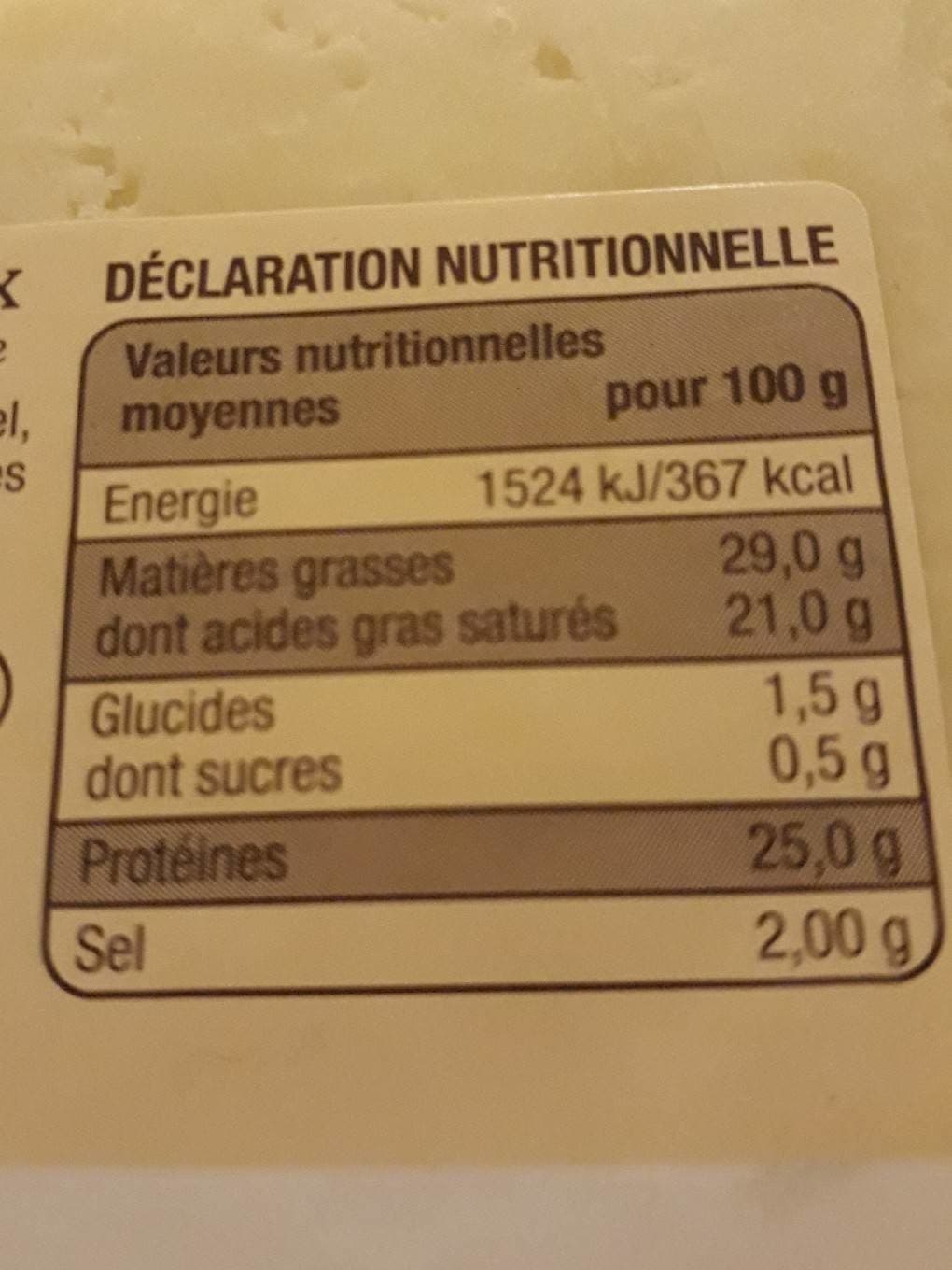 Saveurs De Nos Regions Lidl Cantal entre-deux packshot