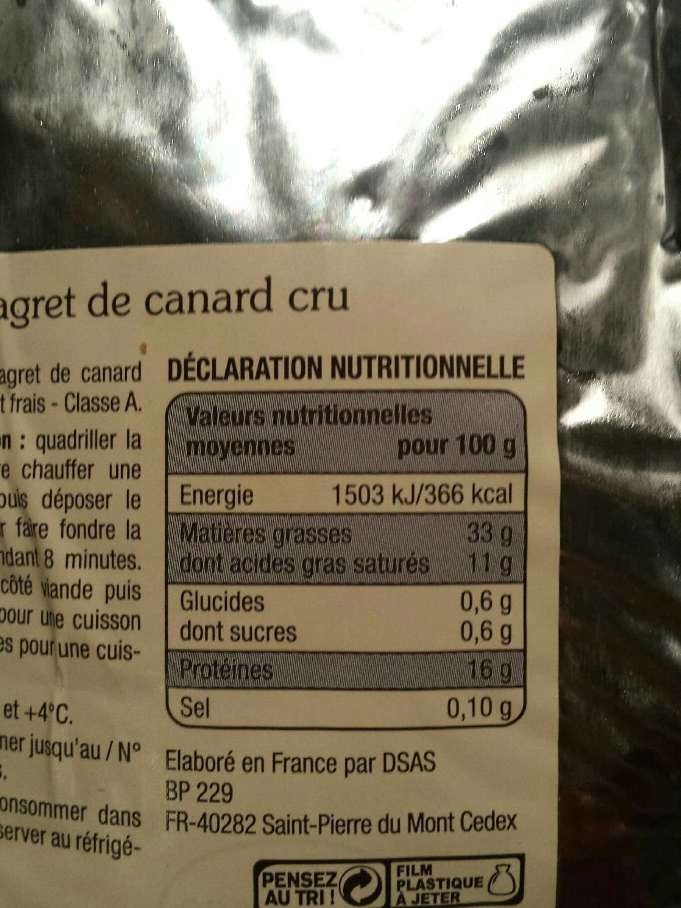 Saveurs de nos Régions Magret de canard packshot