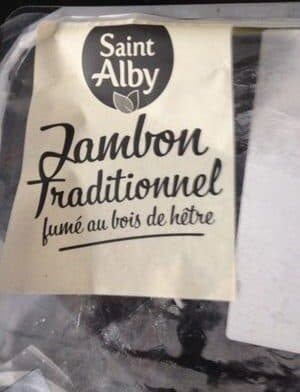 Saint Alby Jambon traditionnel fumé au bois de hêtre packshot