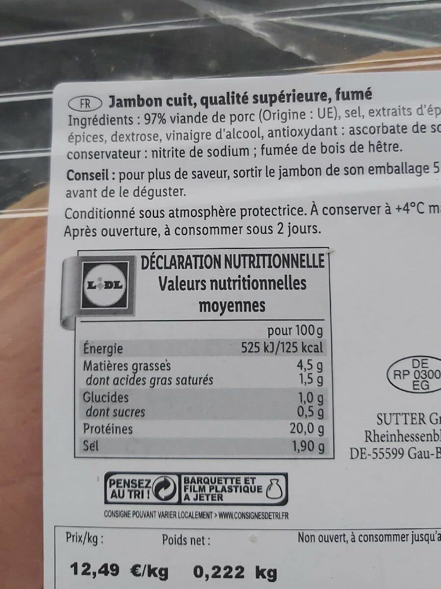 Saint Alby Jambon traditionnel fumé au bois de hêtre packshot