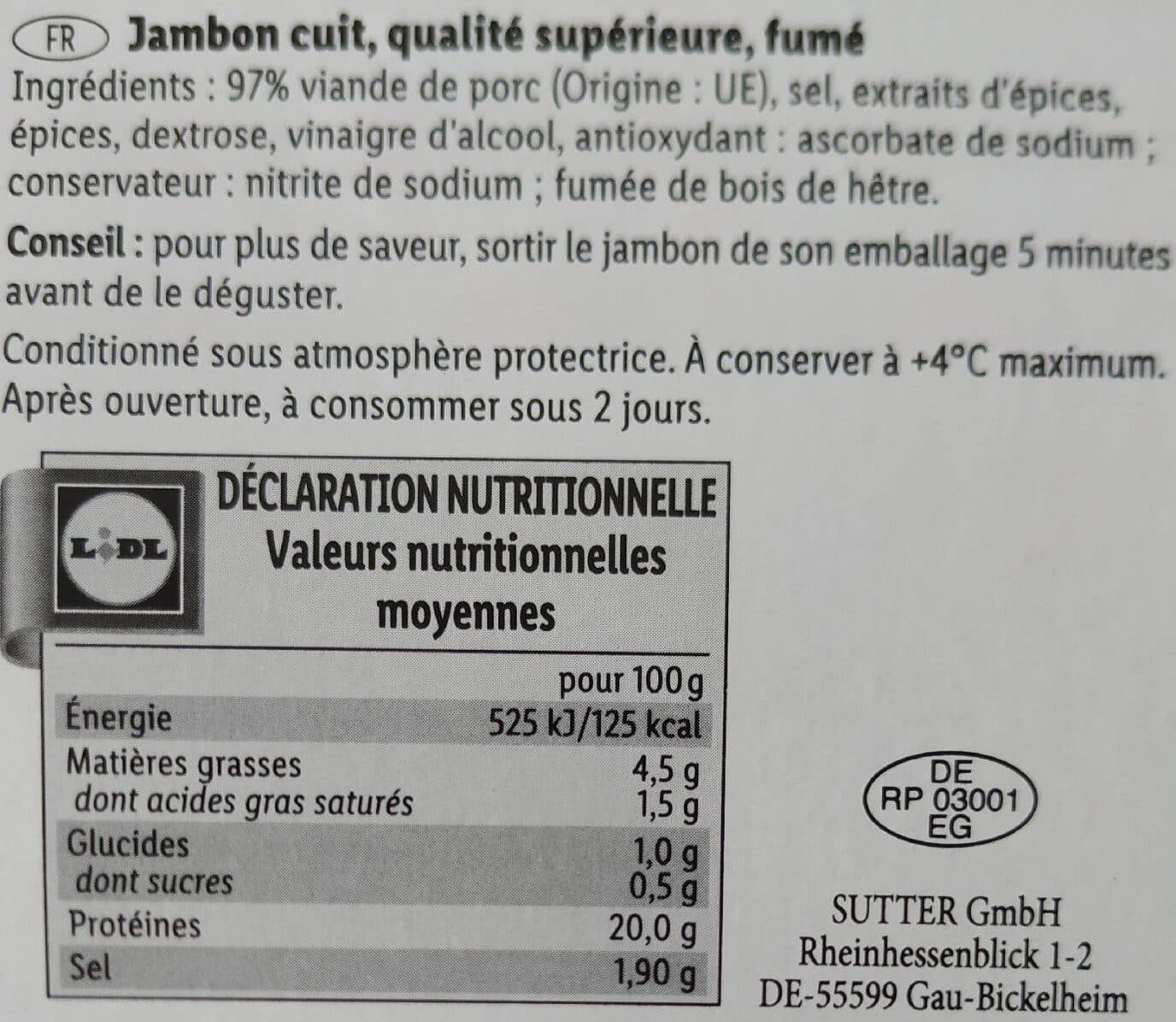 Saint Alby Jambon Cuit Fumé packshot