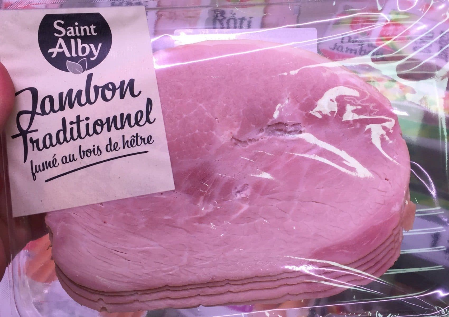 Saint alby Jambon traditionnel fumé au bois de hetre packshot