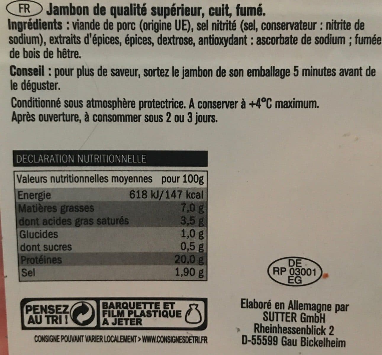 Saint Alby Jambon Cuit Fumé packshot
