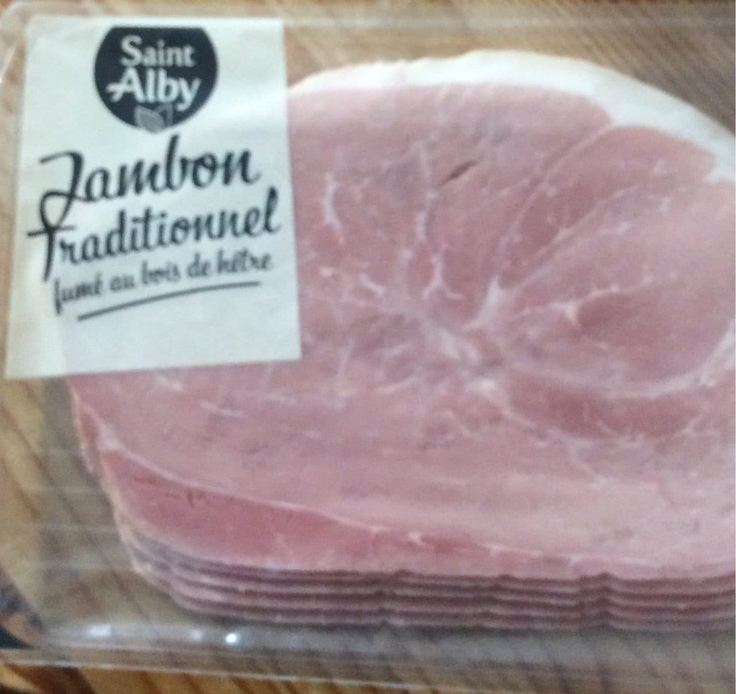 Saint Alby Jambon traditionel fumé au bois de hêtre packshot