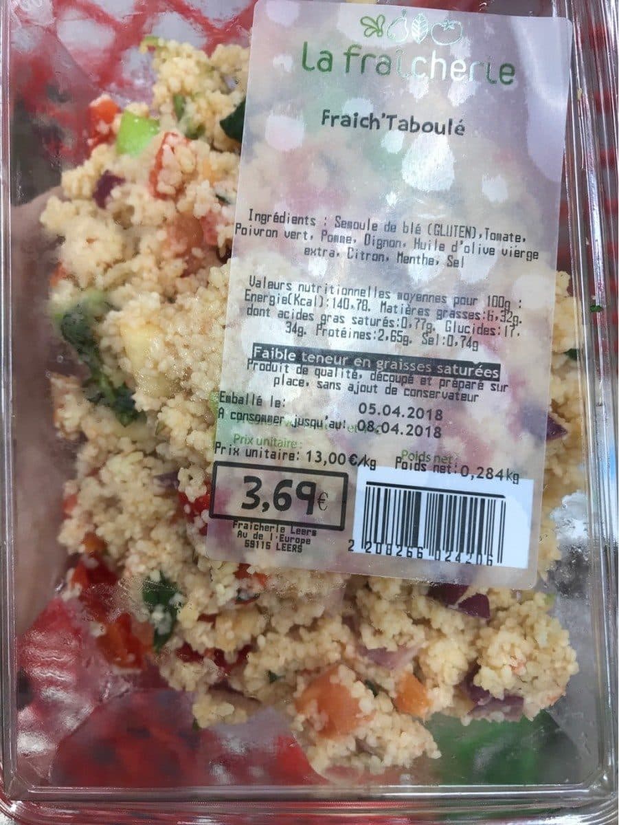 Open Food Facts Fraich taboulé packshot