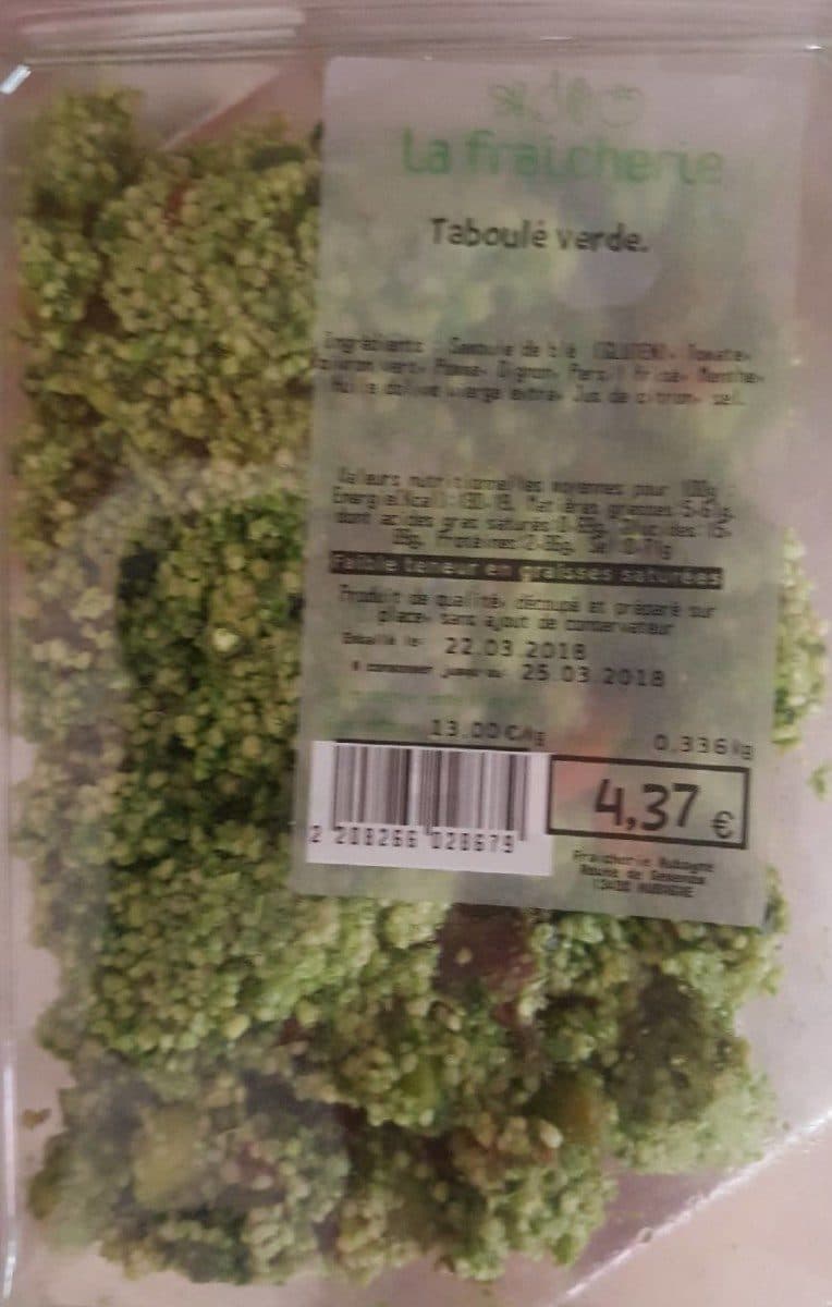 Open Food Facts Taboulé Verde packshot