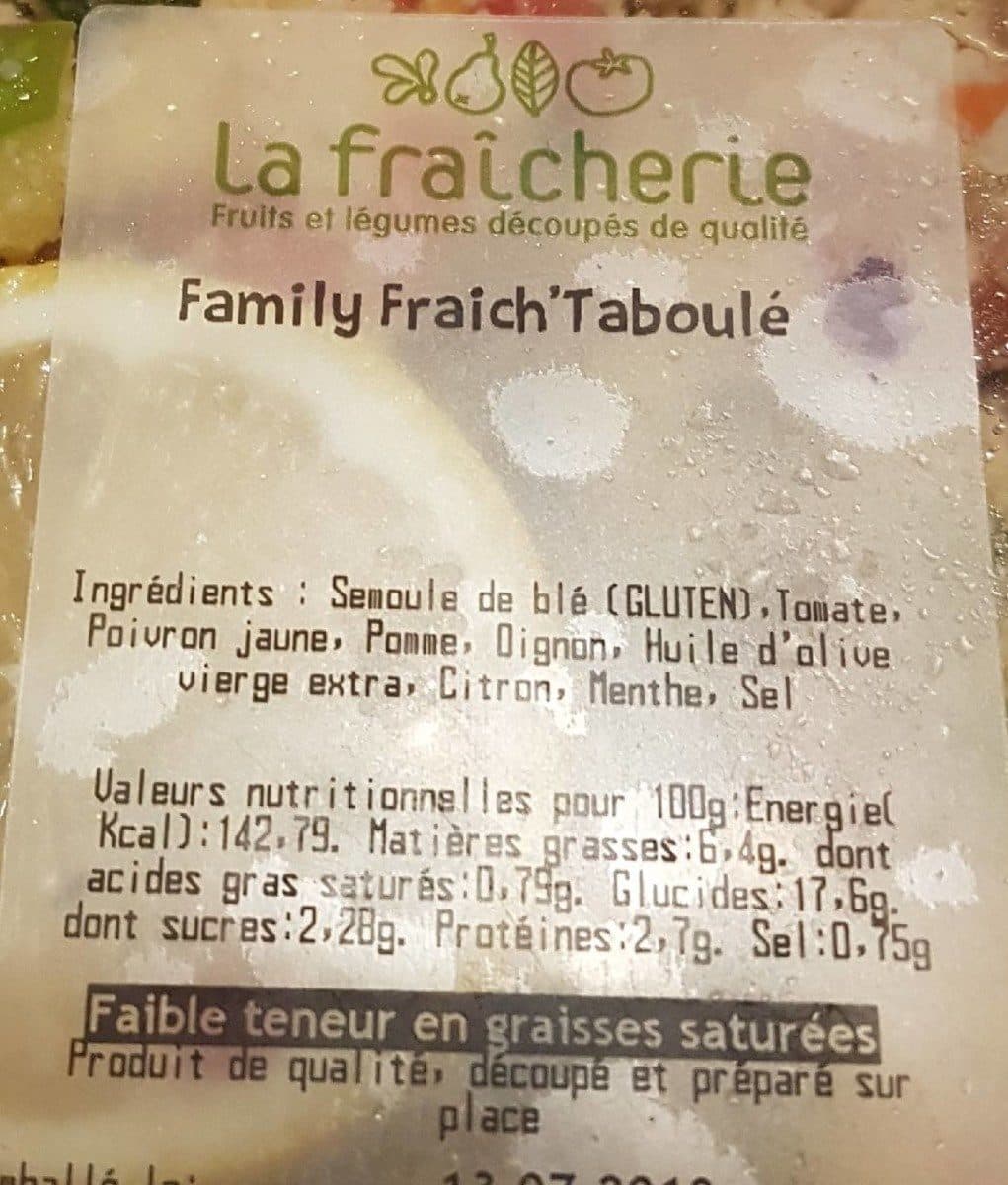 Open Food Facts Family Fraich'Taboulé packshot