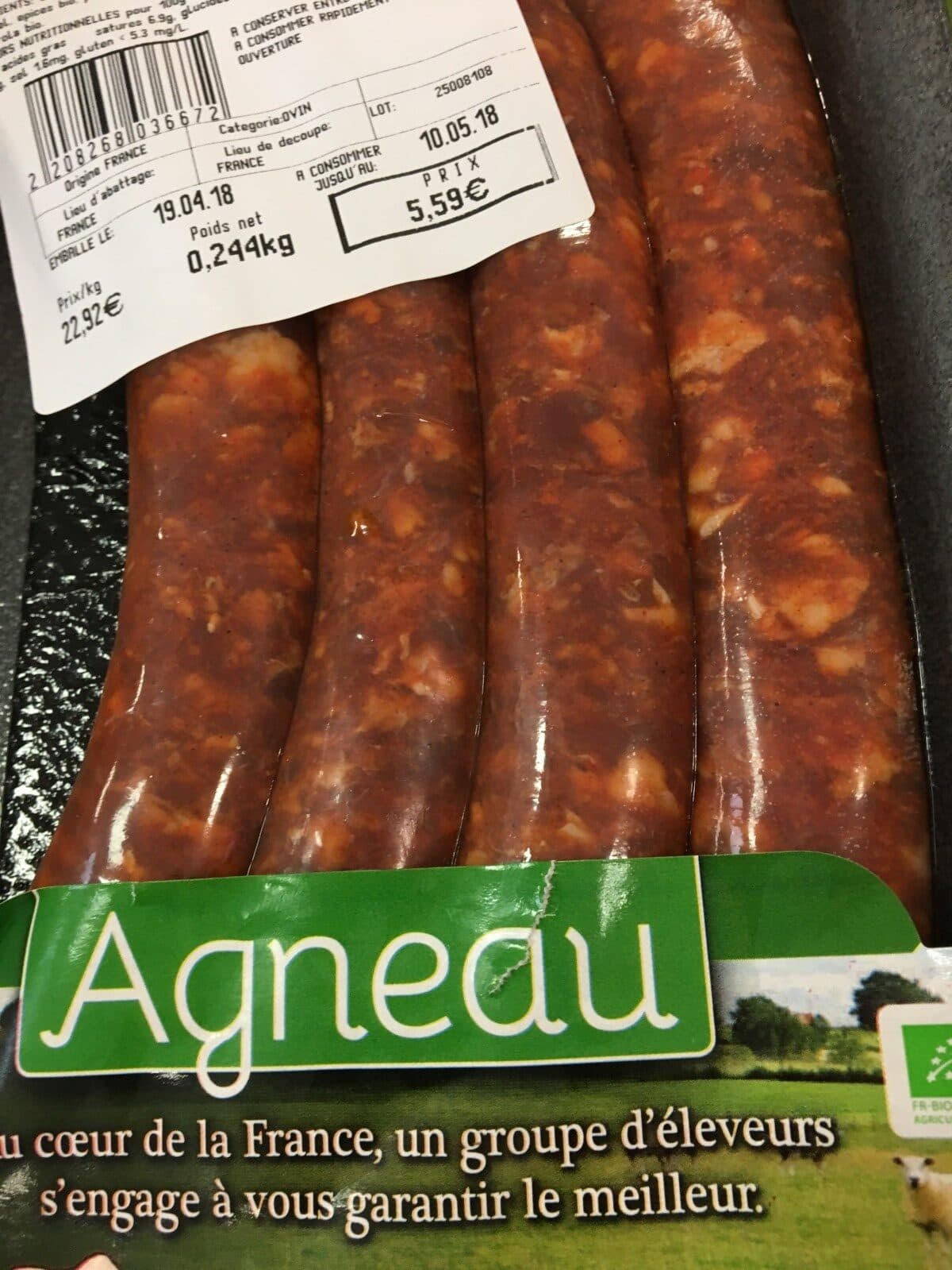 Open Food Facts Merguez packshot