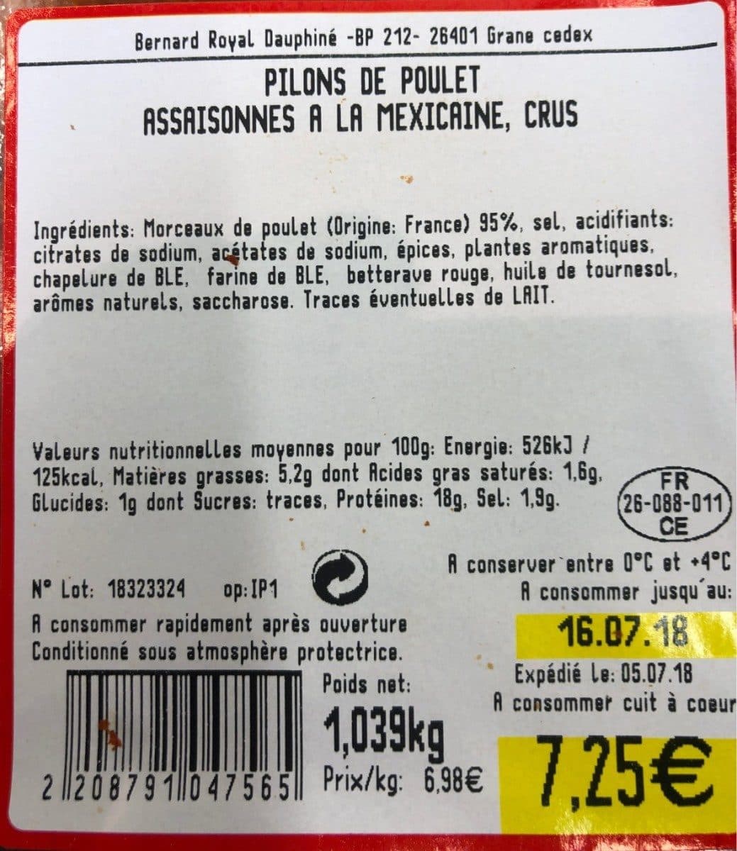 Open Food Facts Pilons de polet mexicaine packshot