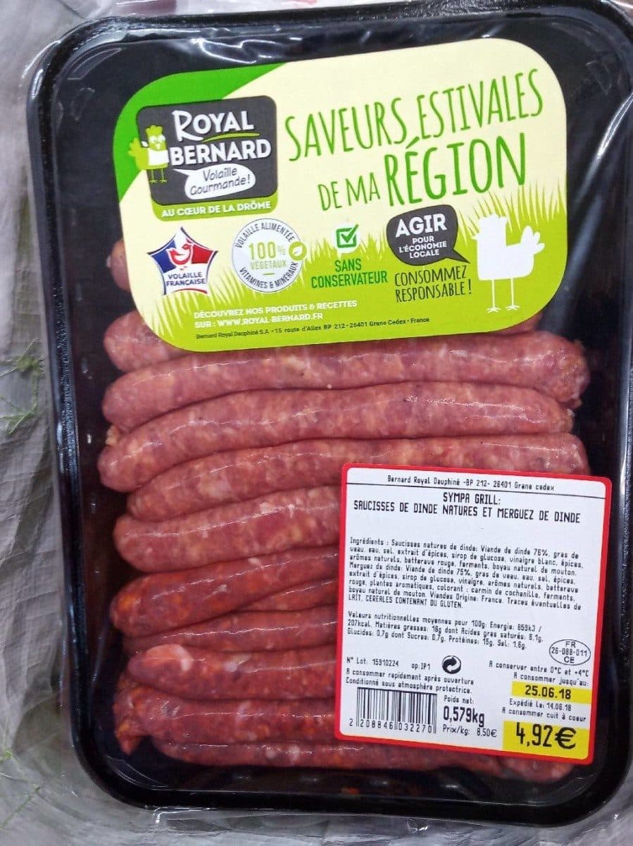 Open Food Facts Saucisses de dinde et merguez de dinde packshot