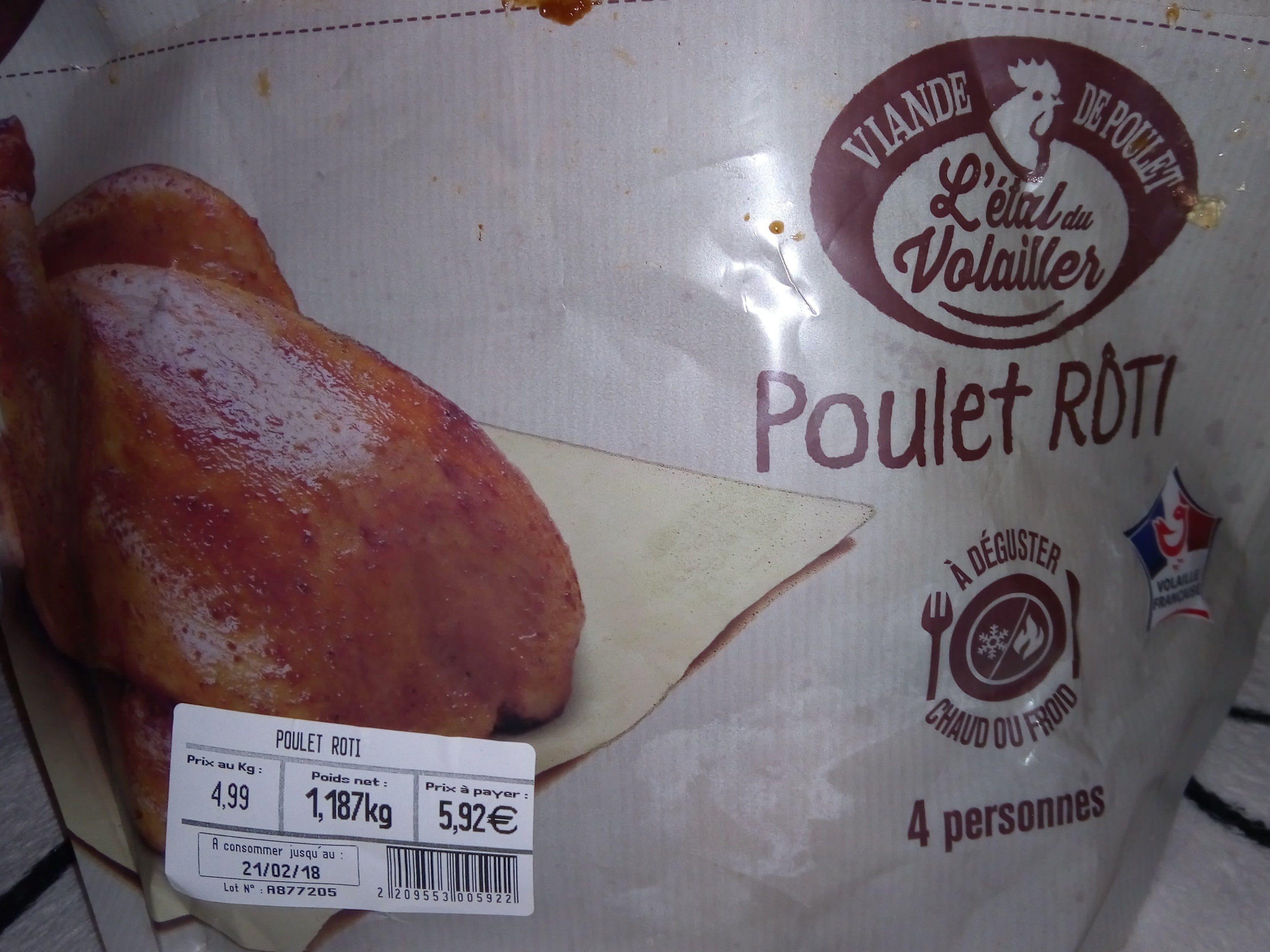 L'état Du Volailler Poulet rôti packshot