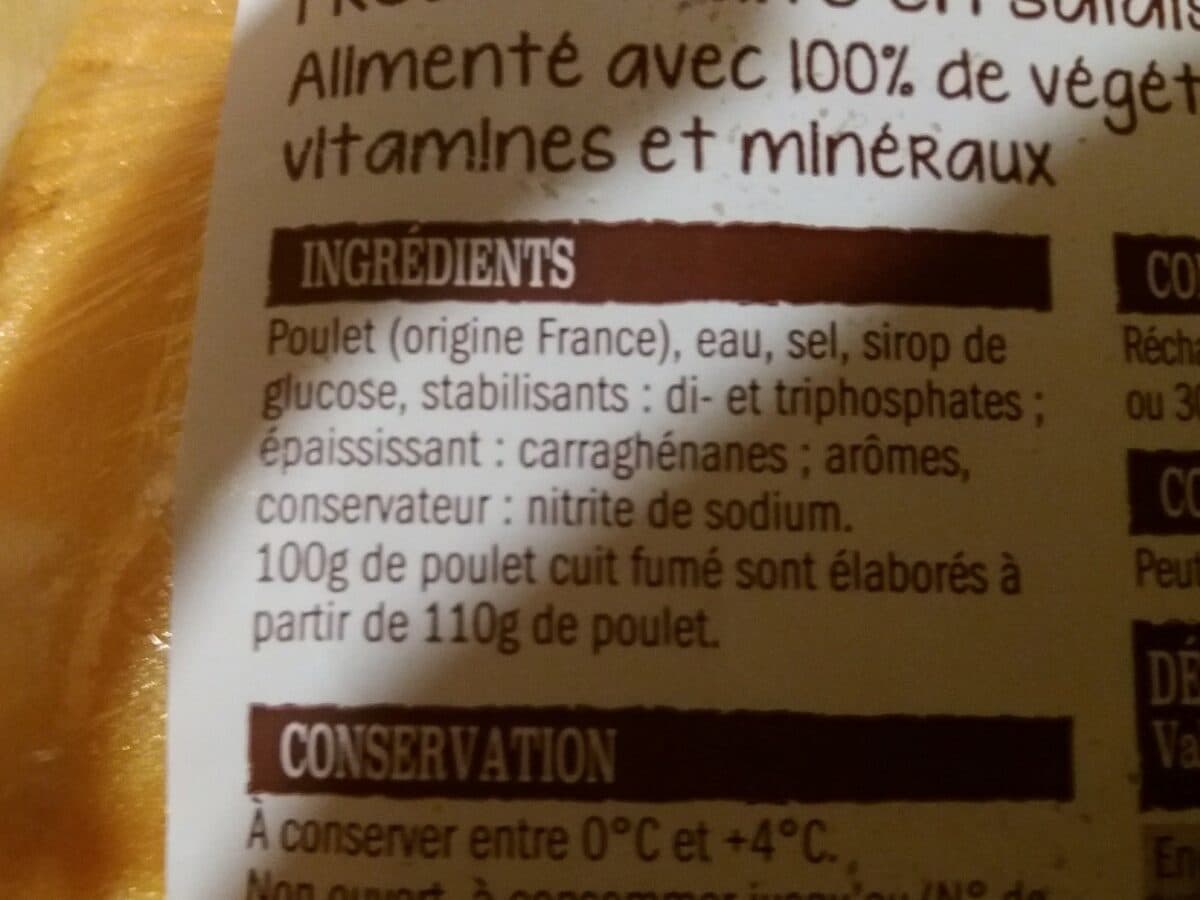 Open Food Facts Poulet cuit fumé packshot