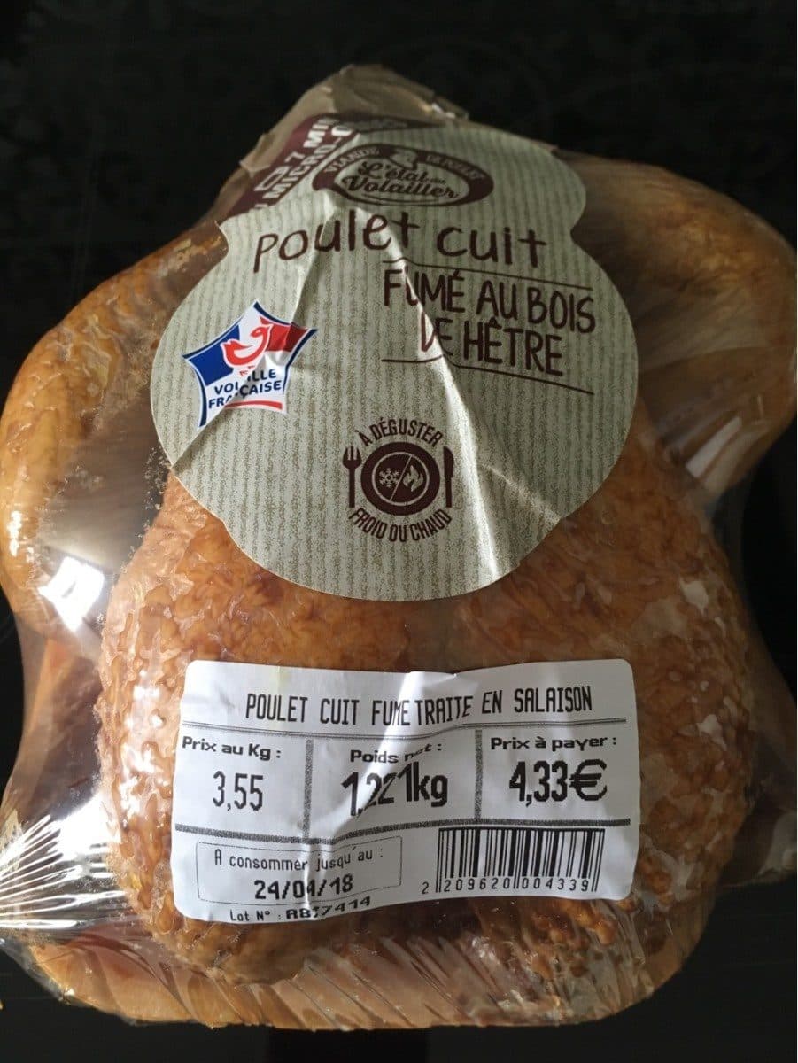 Open Food Facts Poulet cuit fumé packshot