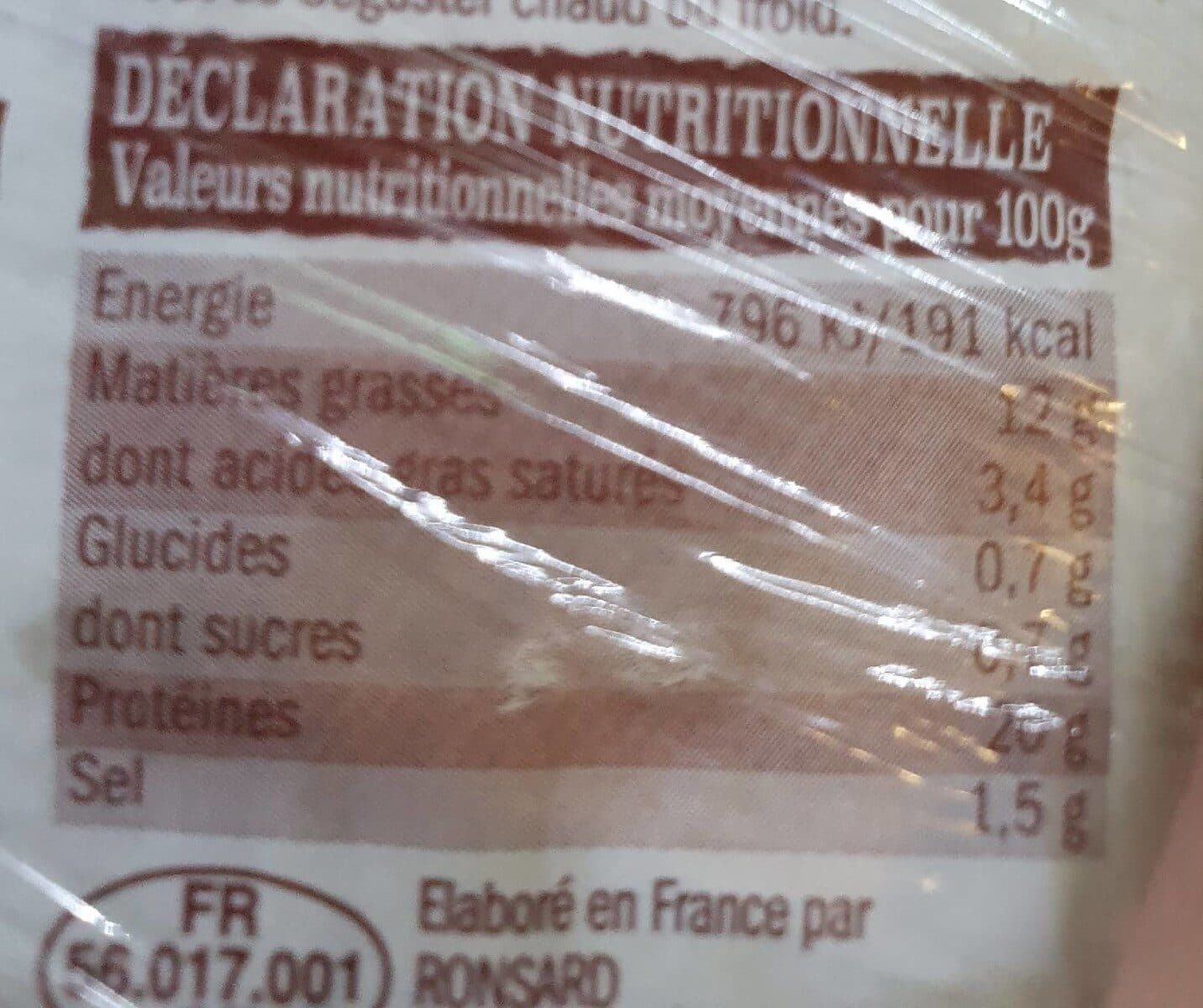Open Food Facts Poulet cuit fumé packshot