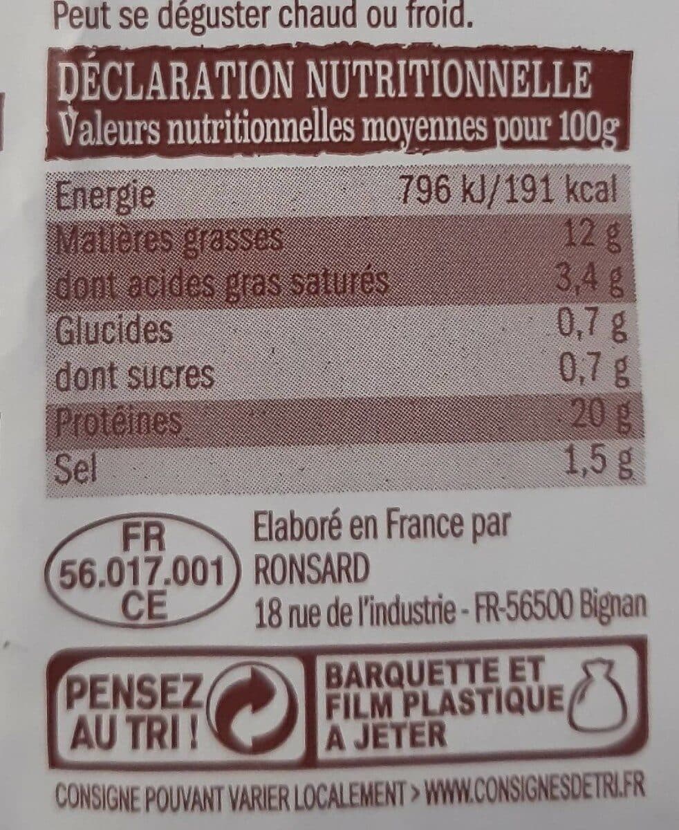 Open Food Facts Poulet cuit fumé au bois de Hêtre packshot