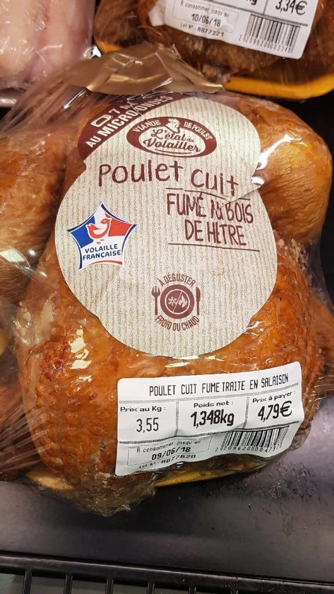 Open Food Facts Poulet cuit fumé packshot