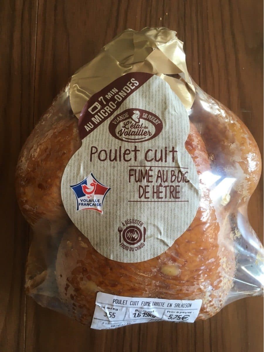 Open Food Facts Poulet cuit -Fumé au bois de hêtre- packshot