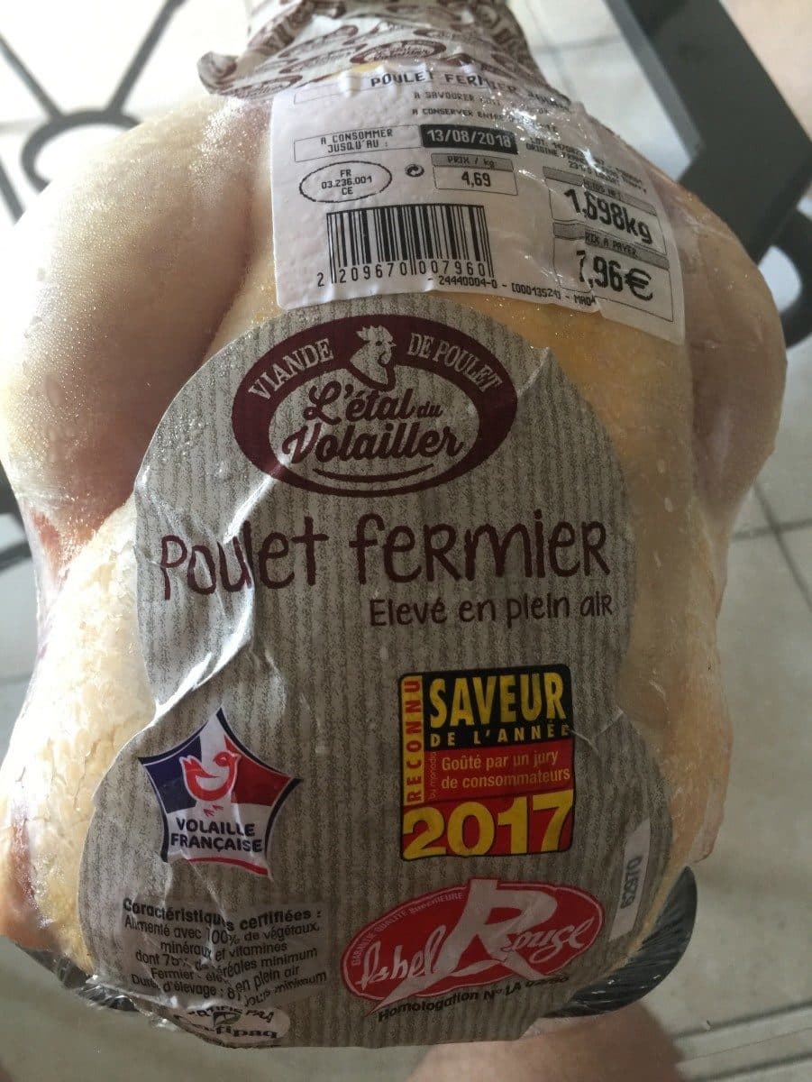 L'etal Du Volailler Poulet Fermier Élevé en plein air Label Rouge packshot