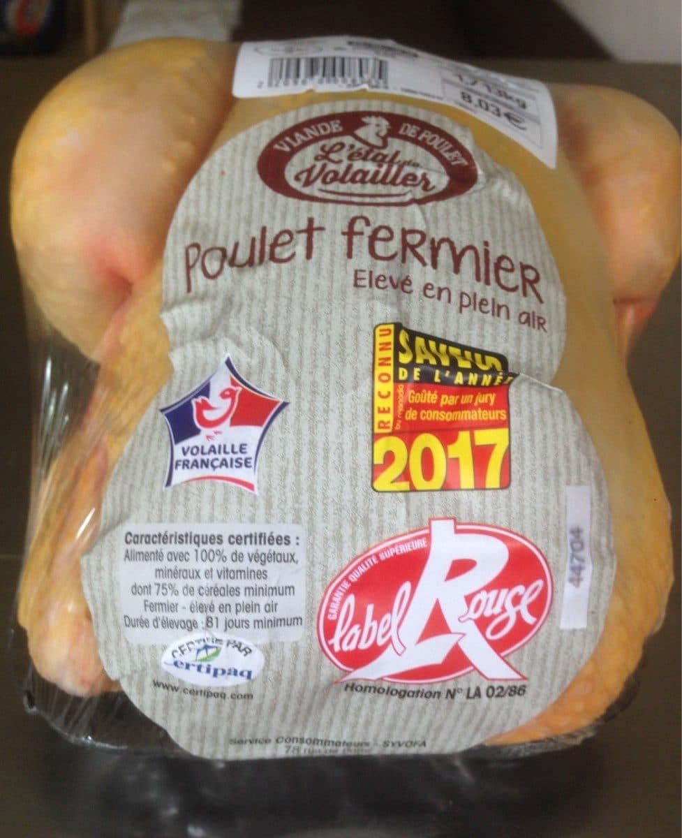 L'etal Du Volailler Poulet fermier packshot