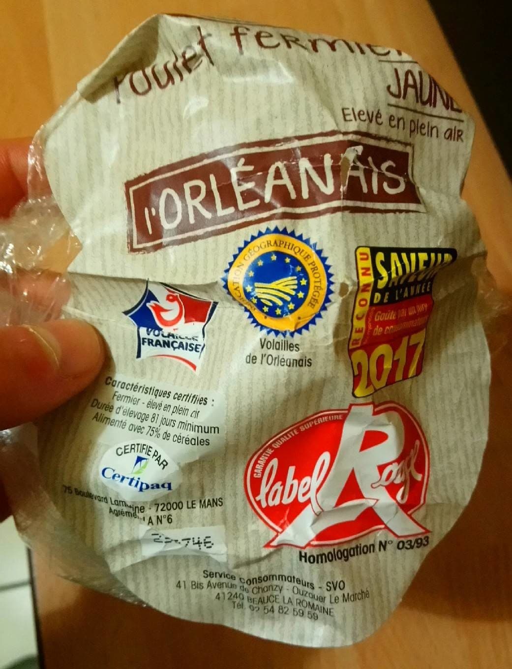 L'étal Du Volailler Poulet jaune fermier (Label Rouge) packshot