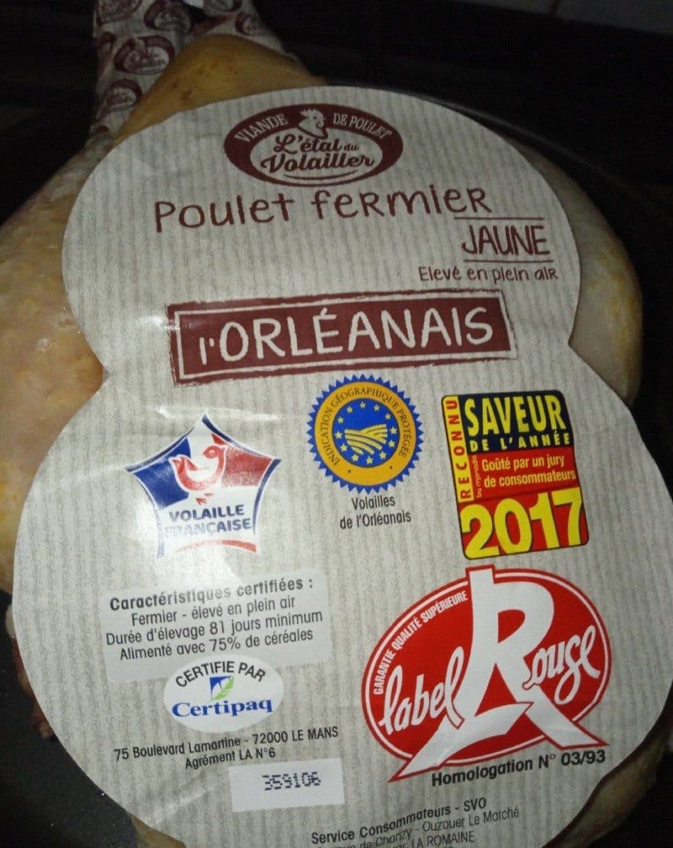L'etal Du Volailler Poulet jaune fermier packshot