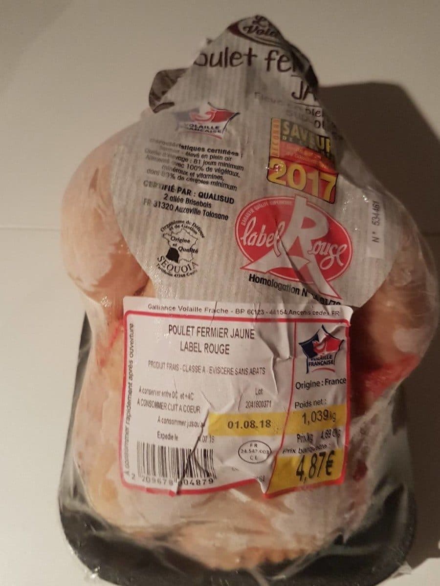 Open Food Facts Poulet jaune fermier label rouge packshot