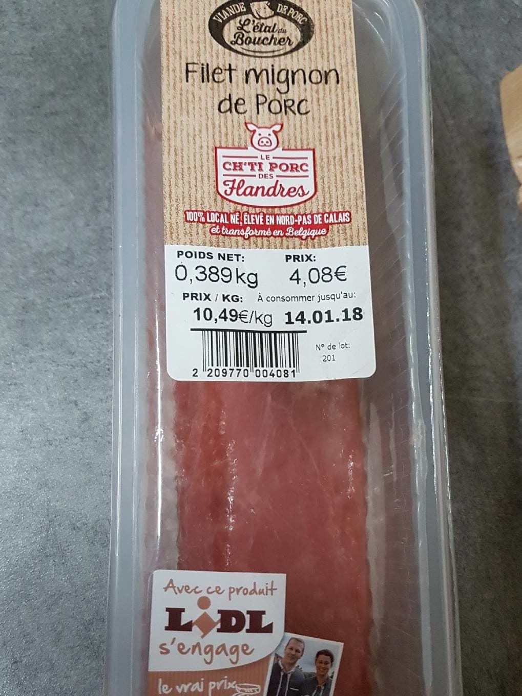 Lidl Filet mignon de porc packshot
