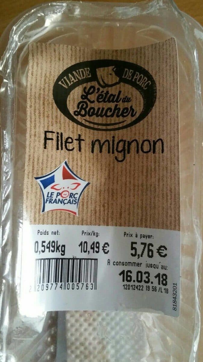 Open Food Facts Filet mignon de porc packshot