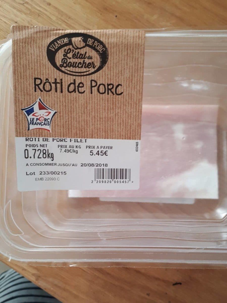 L'Étal du Boucher Rôti de porc packshot